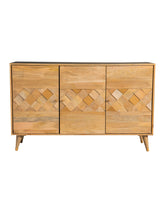 Best Furniture Outlet - Coaster - Alyssum 3-door Mango Wood Accent Cabinet Natural - 953460